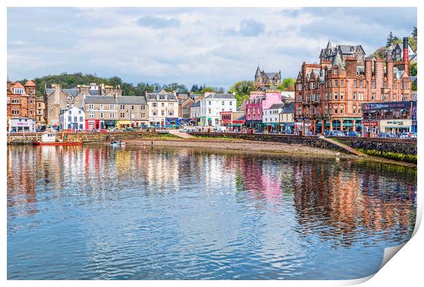 Oban Town View Print by Valerie Paterson
