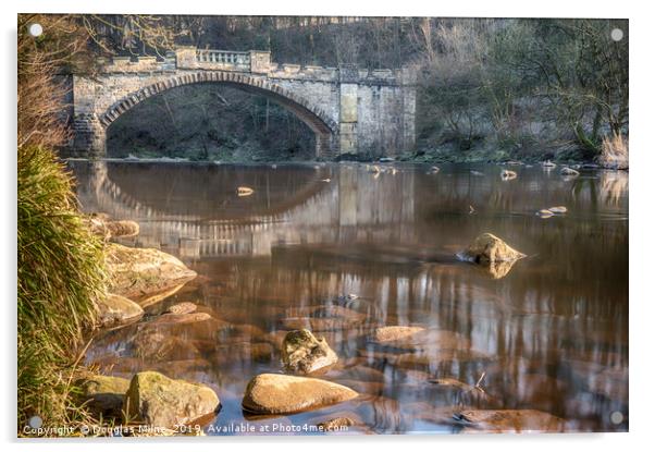 The Nasmyth Bridge, Almondell Acrylic by Douglas Milne