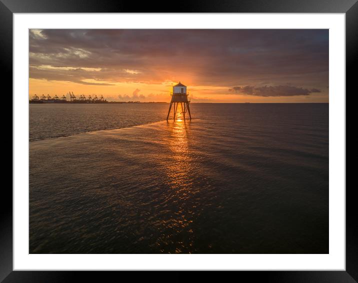 Sunrise over Dover Court Lighthouse  Framed Mounted Print by Nicholas Jones