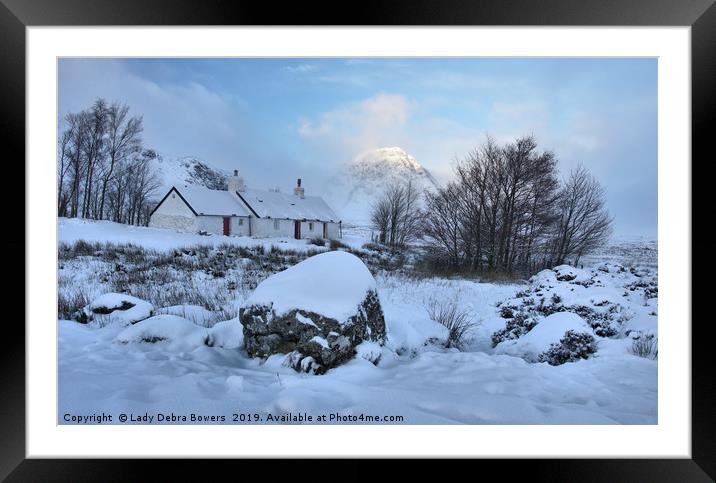 Blackrock Cottage at Glencoe  Framed Mounted Print by Lady Debra Bowers L.R.P.S