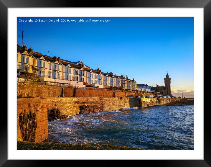 Porthleven Framed Mounted Print by Susan Ireland