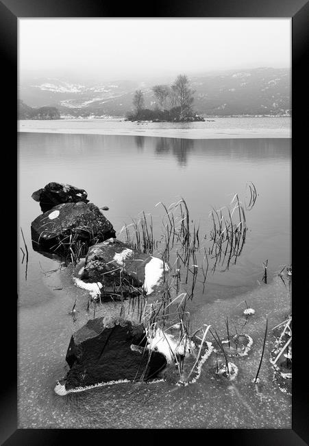 Cumbrian Winter Lakeside   Framed Print by Alan Barr