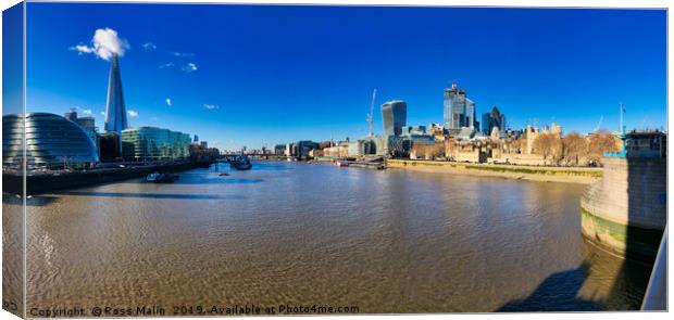 View from Tower Bridge Canvas Print by Ross Malin