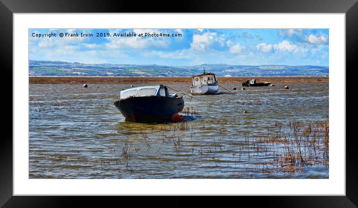 Flotsam on river Dee off Heswall Beach Framed Mounted Print by Frank Irwin