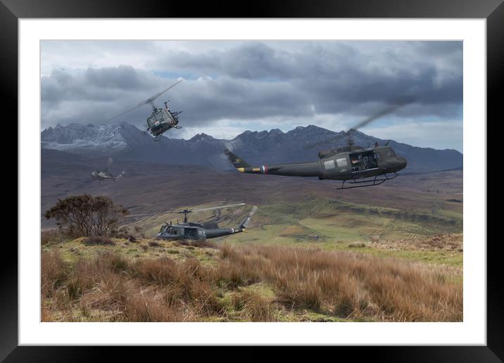 Valkyrie Hueys Framed Mounted Print by Rob Lester