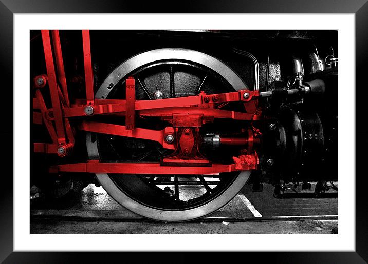 Red wheel of steel Framed Mounted Print by Rob Hawkins