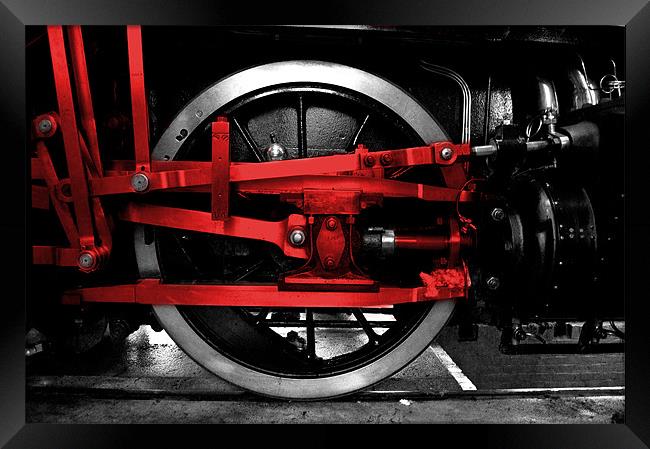 Red wheel of steel Framed Print by Rob Hawkins