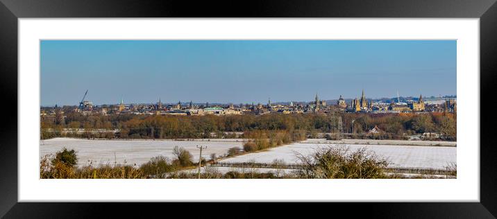 Oxford snow panorama Framed Mounted Print by Oxon Images