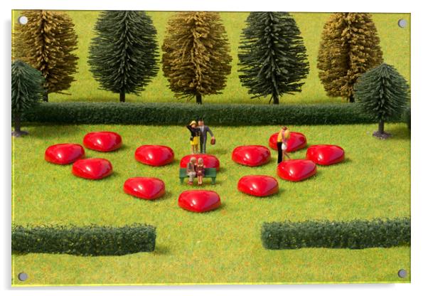 Lovers Garden Acrylic by Steve Purnell