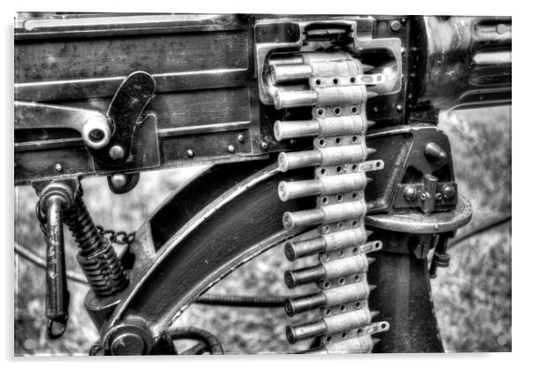 Vickers Machine Gun  Acrylic by David Pyatt