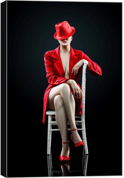 Woman in red Canvas Print by Johan Swanepoel