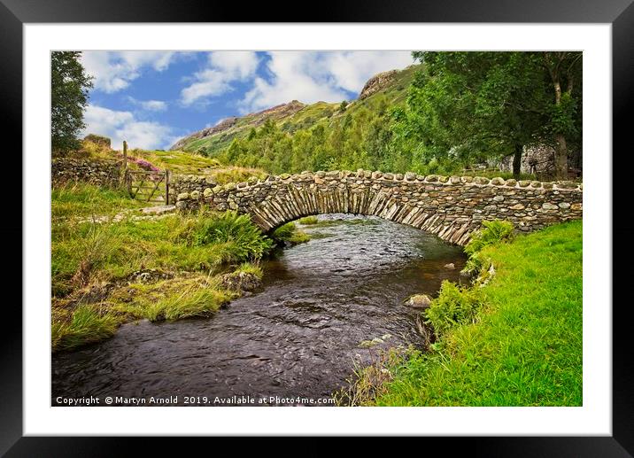 Packhorse Bridge, Watendlath, Lake District Framed Mounted Print by Martyn Arnold
