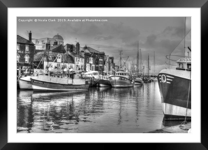 Fishing Boats Framed Mounted Print by Nicola Clark