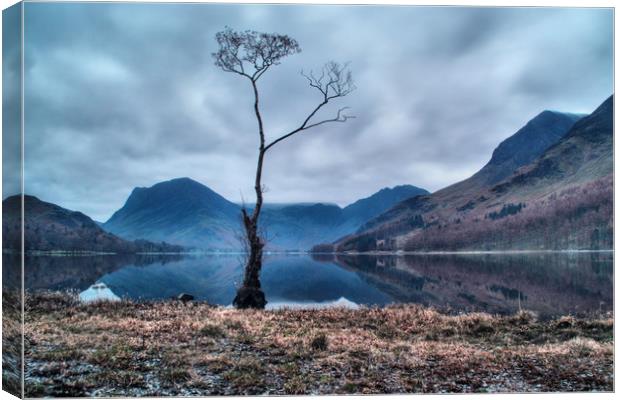 Buttermere in Winter Canvas Print by Sarah Couzens