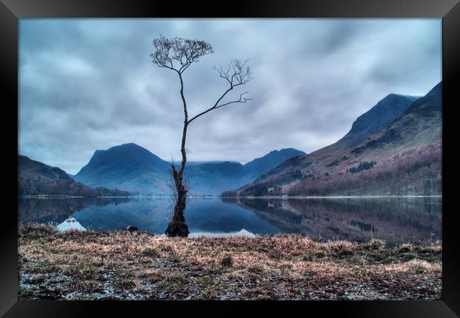 Buttermere in Winter Framed Print by Sarah Couzens