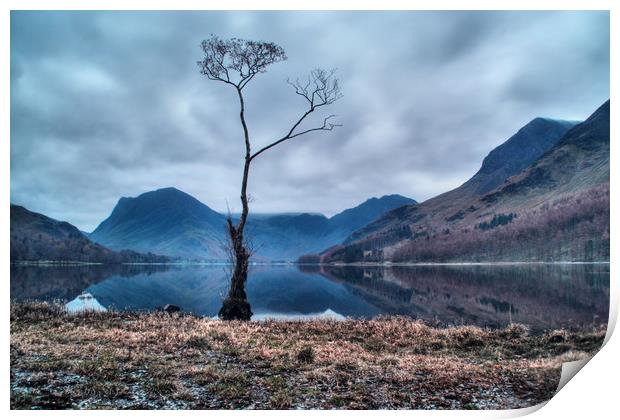 Buttermere in Winter Print by Sarah Couzens