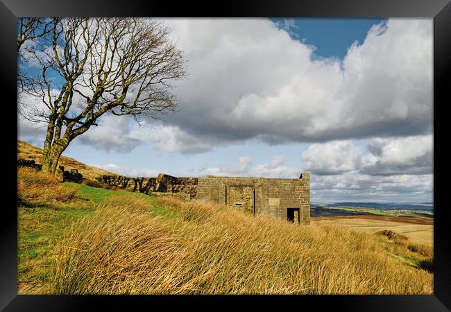 Top Withens Haworth Moor Framed Print by Diana Mower