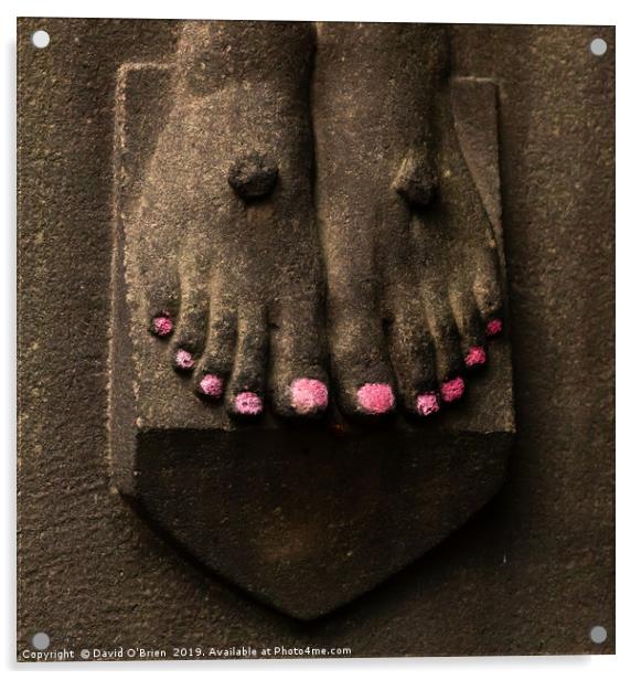 Painted toe-nails Acrylic by David O'Brien