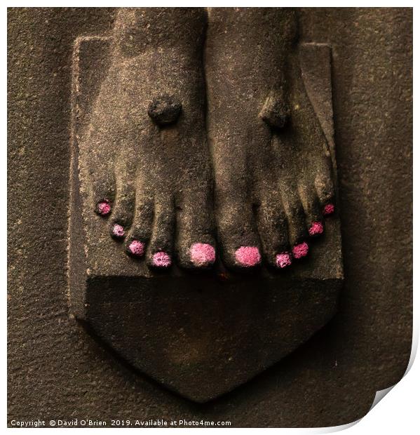 Painted toe-nails Print by David O'Brien