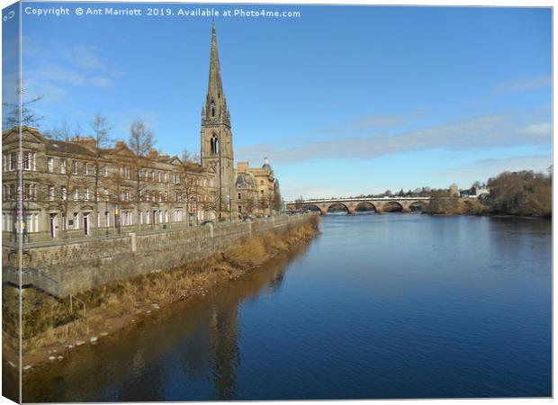 Perth, River Tay, Scotland Canvas Print by Ant Marriott