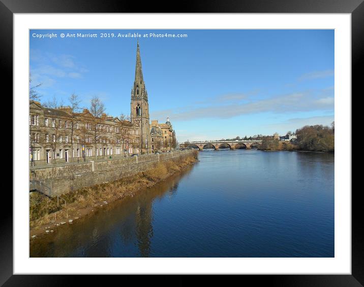 Perth, River Tay, Scotland Framed Mounted Print by Ant Marriott
