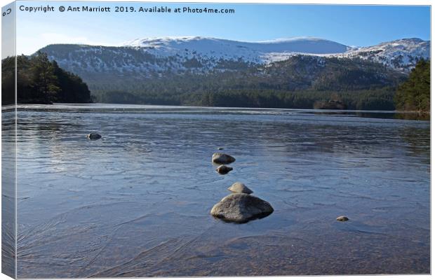 Loch Morlich, Scotland. Canvas Print by Ant Marriott