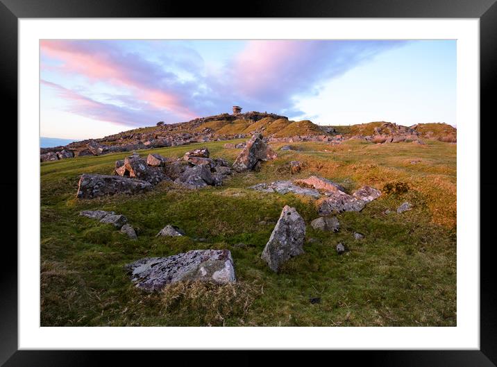 Cheesewring Sunset Framed Mounted Print by CHRIS BARNARD