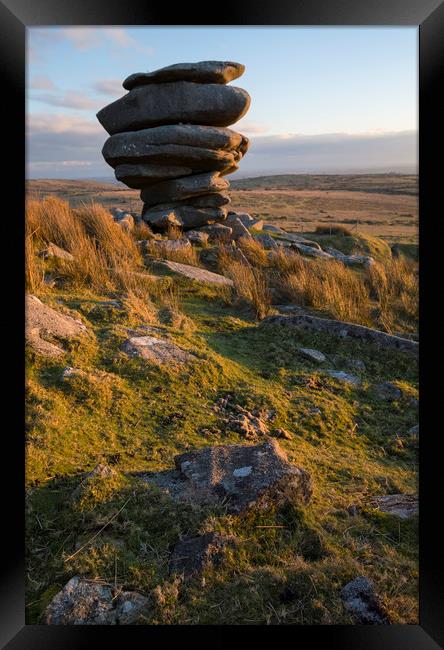 The Cheesewring Stones Framed Print by CHRIS BARNARD