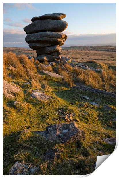 The Cheesewring Stones Print by CHRIS BARNARD