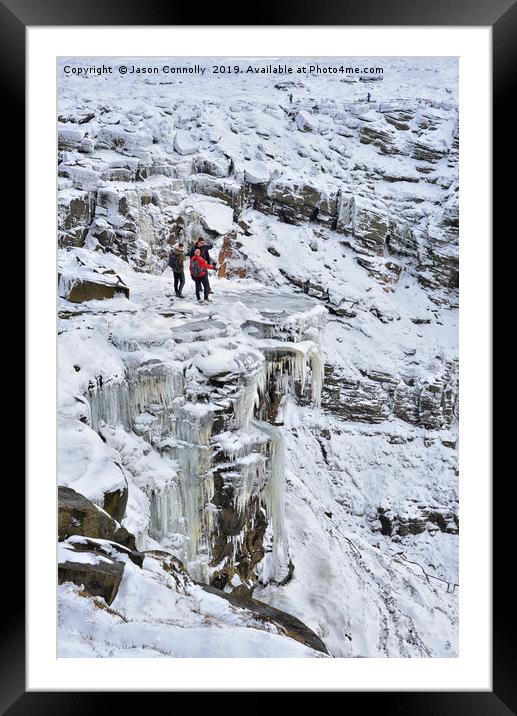 Winter Time At Kinder Downfall Framed Mounted Print by Jason Connolly