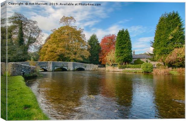 Ashford in the Water, Derbyshire. Canvas Print by Ant Marriott