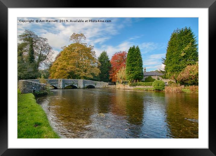 Ashford in the Water, Derbyshire. Framed Mounted Print by Ant Marriott