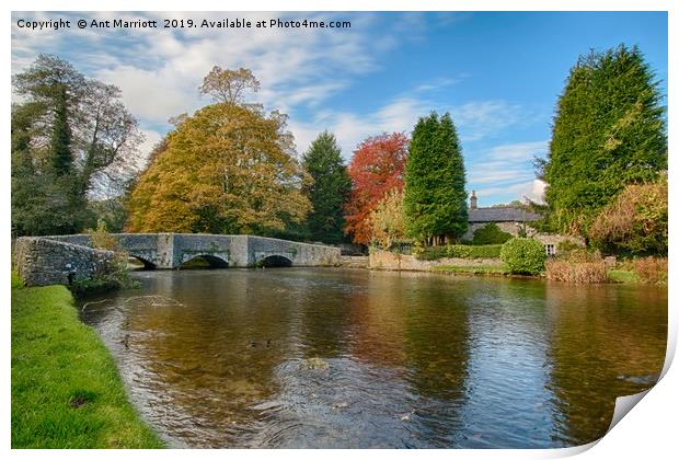 Ashford in the Water, Derbyshire. Print by Ant Marriott