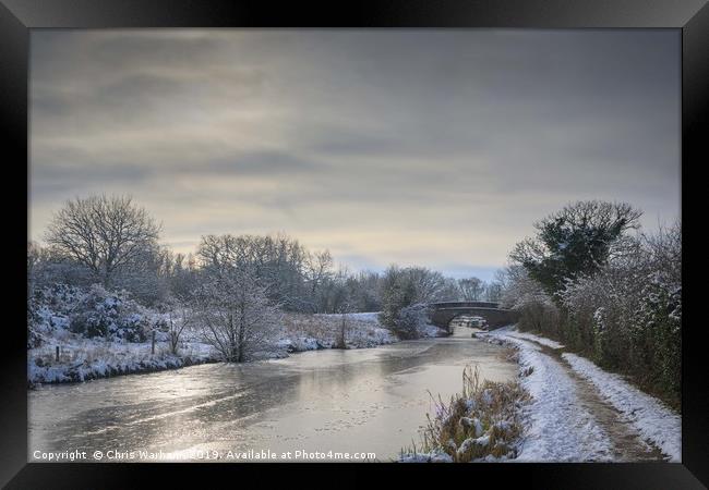Winter on the Macclesfield canal Framed Print by Chris Warham