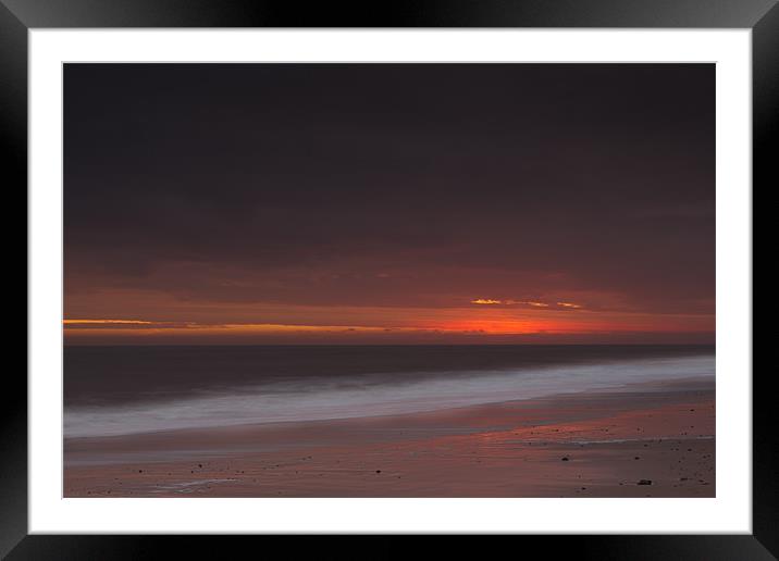 Red sky in morning Framed Mounted Print by Simon Wrigglesworth