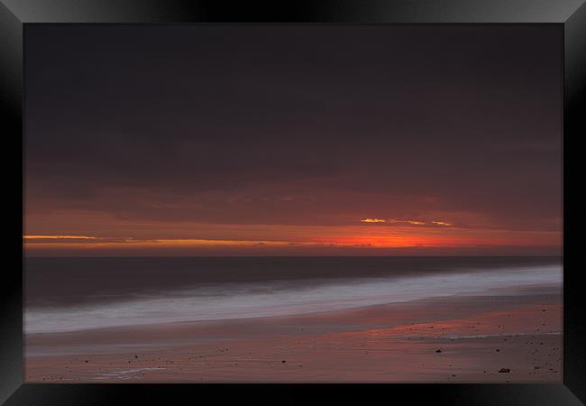 Red sky in morning Framed Print by Simon Wrigglesworth