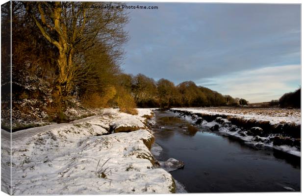 Winter's day near the Seaton Burn Canvas Print by Jim Jones