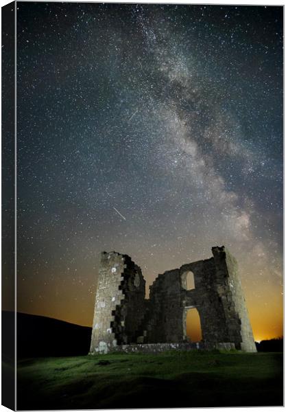 Skelton Tower Milky Way Canvas Print by Martin Williams