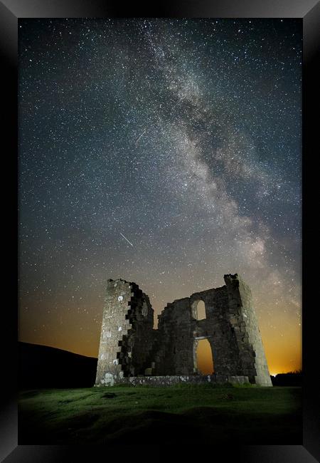 Skelton Tower Milky Way Framed Print by Martin Williams