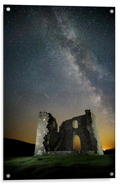 Skelton Tower Milky Way Acrylic by Martin Williams