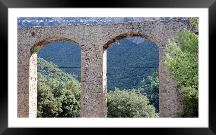 A Bridge In Marjorca Framed Mounted Print by philip milner