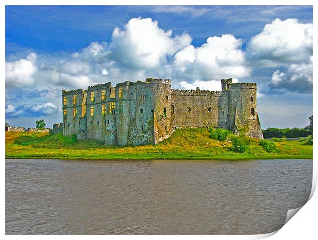 Carew Castle, North View. Print by paulette hurley