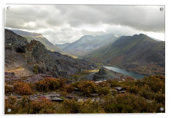 Slate Quarry Dinorwig, North Wales Acrylic by Jenny Hibbert