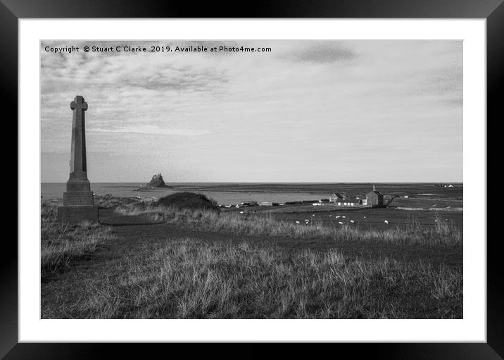 Lindisfarne War Memorial Framed Mounted Print by Stuart C Clarke