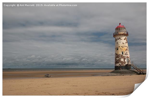 Point of Ayr Lighthouse. Print by Ant Marriott