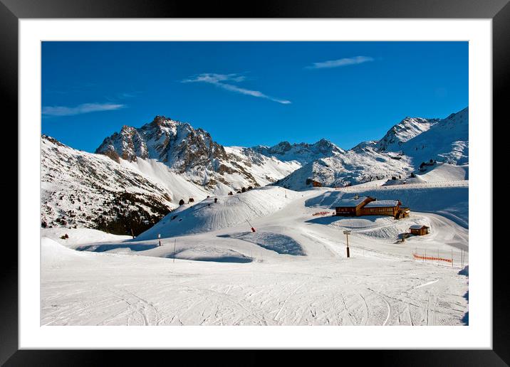 Meribel Mottaret 3 Valleys French Alps France Framed Mounted Print by Andy Evans Photos