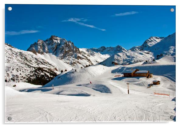 Meribel Mottaret 3 Valleys French Alps France Acrylic by Andy Evans Photos