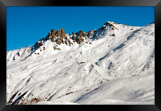 Meribel Mottaret 3 Valleys French Alps France Framed Print by Andy Evans Photos