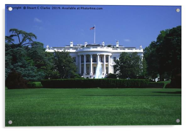 White House, Washington DC, USA Acrylic by Stuart C Clarke