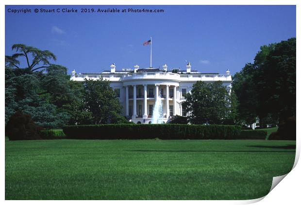 White House, Washington DC, USA Print by Stuart C Clarke